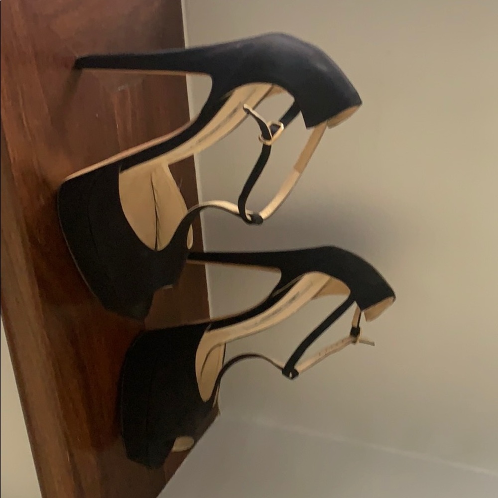 Brian Atwood satin black heels